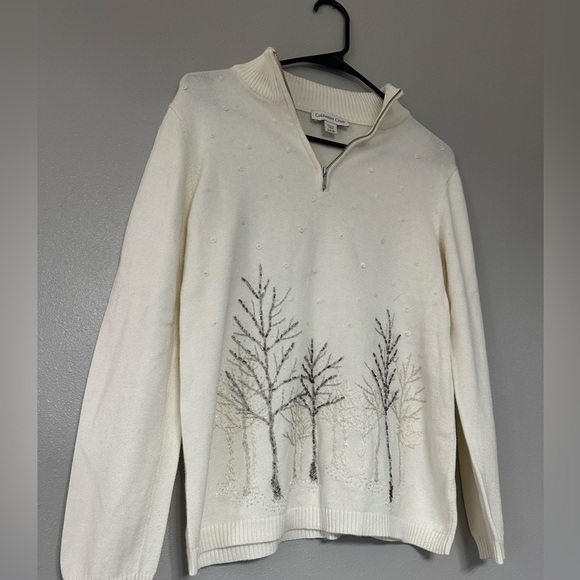 Coldwater Creek Vintage Beautiful
Creamy White Beaded Tree
Sweater - Picture 2 of 6